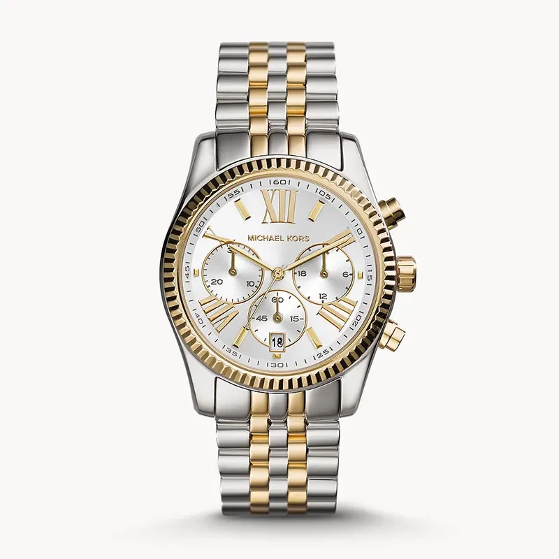 Michael Kors Lexington Chronograph Silver Dial Ladies Watch | MK5955